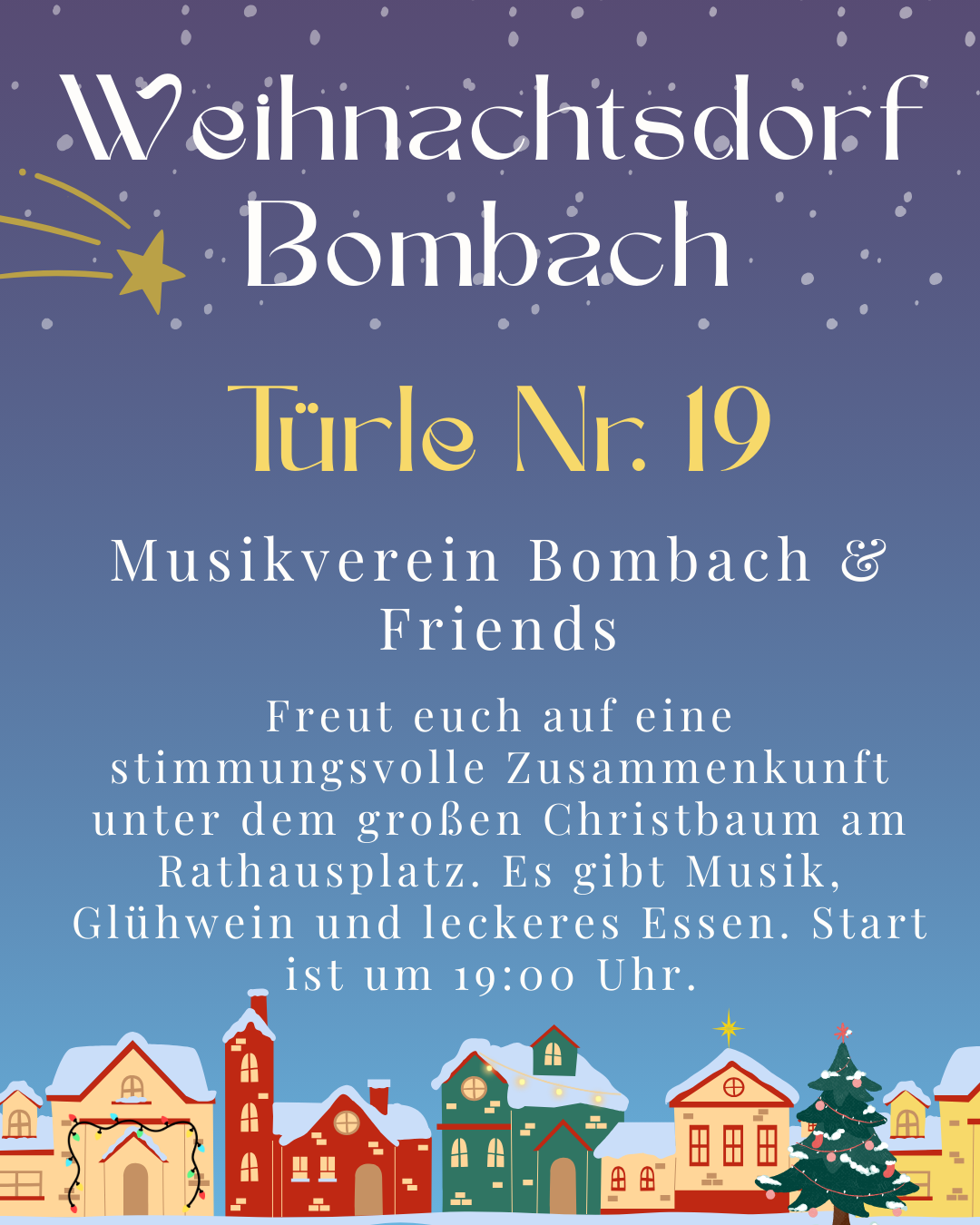 Tür 19 Adventsliederspielen Musikverein Rathausplatz